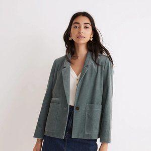 [NWT] Madewell Corduroy Crop Dorset Blazer / xs / Faded Shale